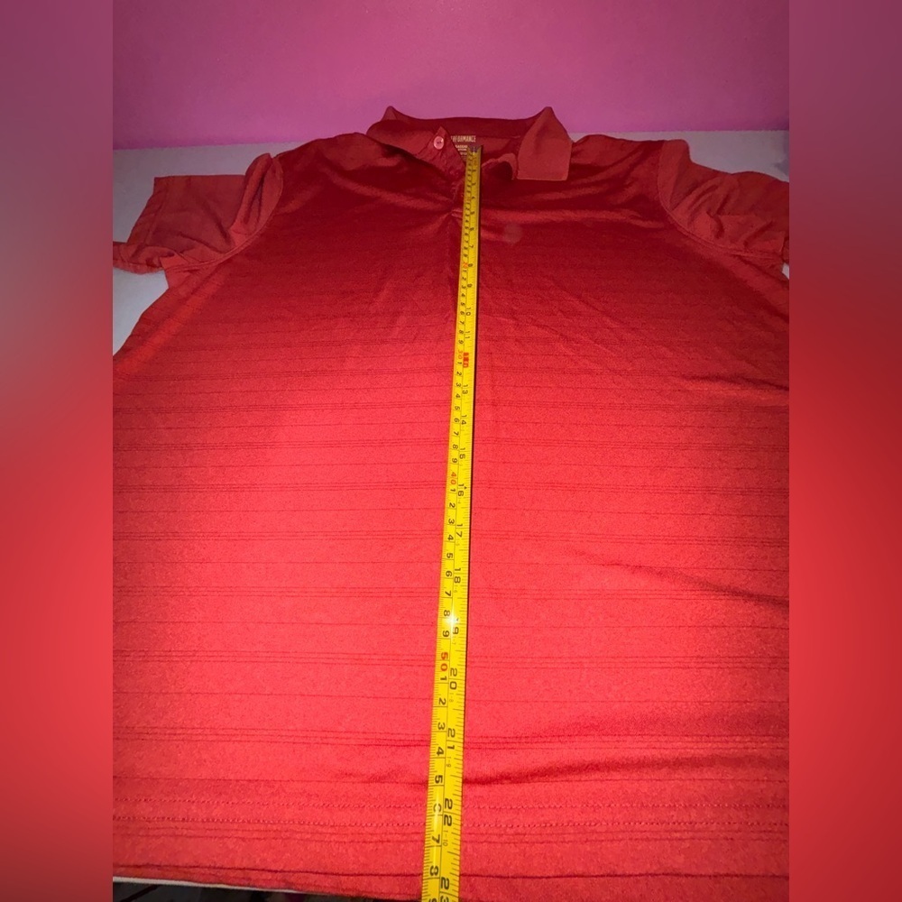 Haggar Orange Polo Shirt Classic Knit Short Sleeve - Picture 9 of 9
